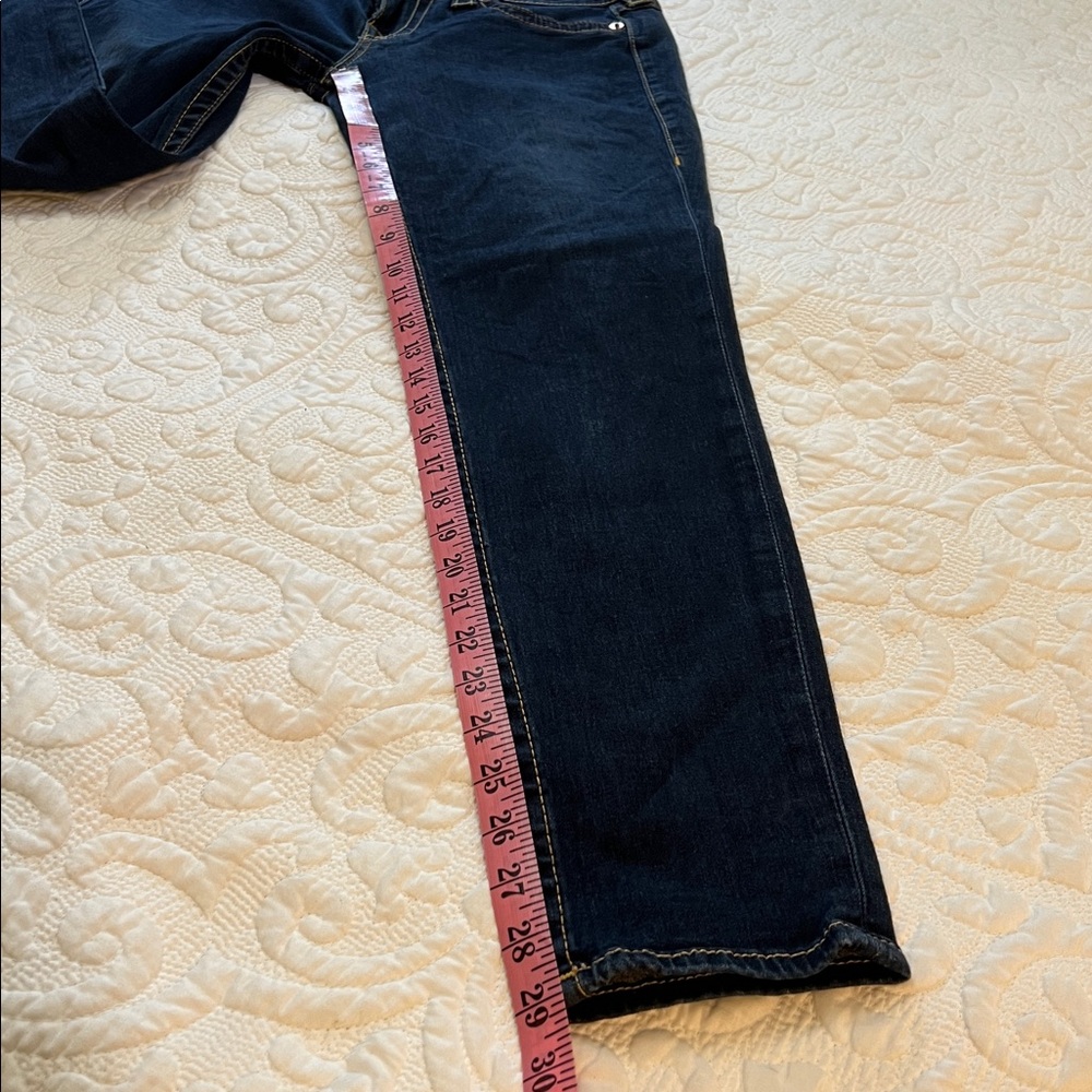 True Religion Misty Dark Flap Pocket Skinny Stretch Jeans Vintage Low Rise 31 - Picture 14 of 15